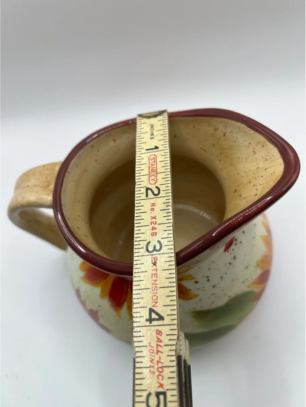 Evening Sun Fall Sunflower Autumn Thanksgiving Pfaltzgraff Creamer 5 1/2” tall